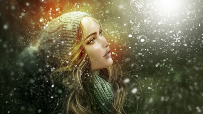 Fantasy-girl-snowflakes-bubbles_1600x900